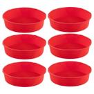 Kit 6 Formas Redonda de Silicone Sortida Bolos Sobremesa