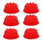 Kit 6 Formas Silicone Círculo Pequena Confeitaria 10,5x5cm