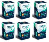 Kit 6 fraldas geriatricas pacote 08 tiras maxi confort - m
