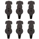 Kit 6 Ganchos 8cm Preto de Parede Luft Cachorro Aço Masutti Penduradores Casacos Bolsas Mochilas Kit 6 Ganchos 8cm Preto de Parede Luft Cachorro Aço Masutti Penduradores Casacos Bolsas Mochilas