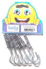 Kit 6 Ganchos Boly Zincados + 6 Buchas 6mm Com Anel