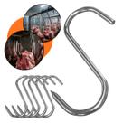 Kit 6 Ganchos Em Inox Açougue Barra Frigorífico Pendurar Boi Aço Grande Giratório Pendurar Carne Alimentos Churrasco Kit 6 Ganchos Em Inox Açougue Barra Frigorífico Pendurar Boi Aço Grande Giratório Pendurar Carne Alimentos Churrasco