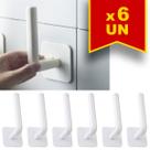 Kit 6 Ganchos Multiuso Adesivo Sem furo Sem sujeira