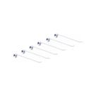 Kit - 6 Ganchos Simples 30cm Branco Para Gôndolas New Plus - Sa Gôndolas