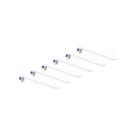 KIT - 6 Ganchos Simples 30cm Branco para Gôndolas New Plus - Sa Gôndolas