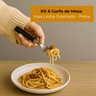 Kit 6 Garfo de Mesa Inox Linha Gramado - Preta Kit 6 Garfo de Mesa Inox Linha Gramado - Preta