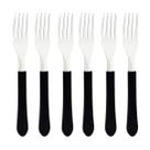 Kit 6 Garfos De Mesa Jantar Leme Tramontina Aço Inox Cabo Preto Kit 6 Garfos De Mesa Jantar Leme Tramontina Aço Inox Cabo Preto
