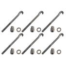 Kit 6 Garra Parafuso Afinação Conga 140mm x 9mm com Porca