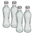 Kit 6 Garrafa De Agua Squeeze Vidro Suco Água Portátil 1l H2o Transparente Kit 6 Garrafa De Agua Squeeze Vidro Suco Água Portátil 1l H2o Transparente