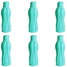 Kit 6 Garrafa Squeeze Garrafinha de Água 1100ml Plástica Academia Livre de BPA Estilo Tupperware ECO