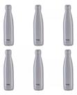 Kit 6 garrafas térmicas Inox de água gelada 1 litro