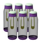 Kit 6 Garrafinha Água Squeeze Esporte 550ml Alça Resistente Bpa Free Escritório Academia