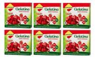 Kit 6 Gelatina Pó Diet C/stevia Plus Morango Lowçucar 10gr Kit 6 Gelatina Pó Diet C/stevia Plus Morango Lowçucar 10gr