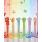 Kit 6 Gloss Infantil com Anel Ajustável de Borboleta Brilho Suave 6 Cores Bello Charme Oficial