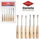 Kit 6 Goivas Formão Madeira Artesanato Entalhe Escultura CORNETA