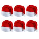 Kit 6 Gorros Papai Noel Natal Fantasia C Toque Suave Pompom Kit 6 Gorros Papai Noel Natal Fantasia C Toque Suave Pompom