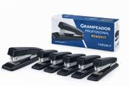 Kit 6 Grampeador Escritório Reforçado 25 Folhas 26/6 e 24/6