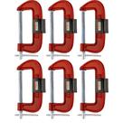 Kit 6 Grampos Tipo C Marceneiro Carpinteiro Leve 5 Polegadas