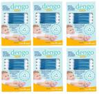 Kit 6 Hastes Cotonete Bebes Recem Nascido Dengo Baby C/48