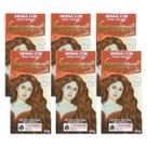 KIT 6 Henna HennFort Creme Colorante 60g Vegano Cor:CASTANHO
