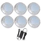 Kit 6 Hiper Led 6W Branco Policarbonato Piscina Alvenaria