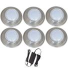 Kit 6 Hiper Led 6W Luz Azul Inox 316L E Fonte