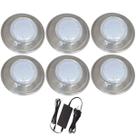 Kit 6 Hiper Led Brustec 6W Branco Inox 316L + Fonte 3A Kit 6 Hiper Led Brustec 6W Branco Inox 316L + Fonte 3A
