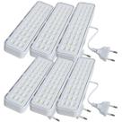Kit 6 Iluminária de Emergência Luz 30 Led Bivolt 110v 220v