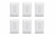 Kit 6 Interruptores Simples Aria Branco 6A 250V