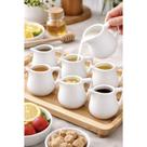 Kit 6 Jarra Leiteira de Porcelana Branca Milão 180ml Lyor