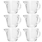 Kit 6 Jarras Medidoras de Vidro 700ml Lyor Copos Medidas Receitas Alça Bico Kit 6 Jarras Medidoras de Vidro 700ml Lyor Copos Medidas Receitas Alça Bico