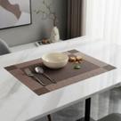 Kit 6 Jogo Americano PVC Retangular 45x30cm Lavável Impermeável para Mesa Posta Sousplat Moderno Antiderrapante para Cozinha e Jantar