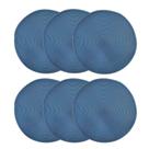 Kit 6 Jogo Americano Redondo Tecido Sousplat Mesa Jantar 38cm Mesa Posta Cozinha Kit 6 Jogo Americano Redondo Tecido Sousplat Mesa Jantar 38cm Mesa Posta Cozinha