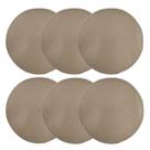 Kit 6 Jogo Americano Redondo Tecido Sousplat Mesa Jantar 38cm Mesa Posta Cozinha