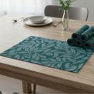 Kit 6 Jogo de Mesa Americano Verde Folhagem Mimo Style Decoração Mesa Posta