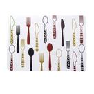 Kit 6 Jogos Americanos Cook E 6 Porta Copos Em PVC Marrom