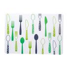 Kit 6 Jogos Americanos Cook E 6 Porta Copos Em PVC Verde