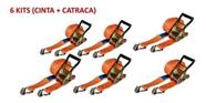 Kit 6 Jogos Catraca Cinta De Amarração Carga 3000kg 9 Metros