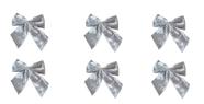 Kit 6 Laço Tecido Veludo Enfeite Árvore Natal Decoração 11cm