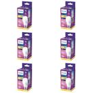 Kit 6 Lâmpada Led Bulbo 13w = 90w 1311lm Bivolt Philips 3000k amarela Cor Da Luz Branco-quente