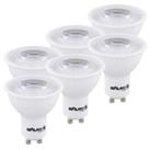 Kit 6 Lâmpada Led Dicroica Mr16 Gu10 6,5w Branco Frio 6500k Bivolt