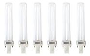 Kit 6 Lampada PL Compacta Lightex G23 2 Pinos 9W 2700K