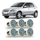 Kit 6 Lâmpadas 12 LEDs SMD 12V 2 Polos Pinos Desencontrados Trava Diagonal Luz Branca
