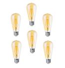 Kit 6 Lâmpadas Filamento Led Decorativa Retrô Vintage St64 Kit 6 Lâmpadas Filamento Led Decorativa Retrô Vintage St64