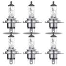 Kit 6 Lâmpadas Halógenas Osram Original H4 60 55W 12V Farol Baixo Alto Carro Iluminação Automotiva