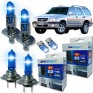 Kit 6 lâmpadas super brancas 8500k farol alto baixo e lanterna h7 h1 t10 duplo foco kit shocklight