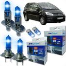 Kit 6 lâmpadas super brancas 8500k farol alto baixo e lanterna h7 h1 t10 duplo foco kit shocklight