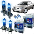 Kit 6 lâmpadas super brancas 8500k farol alto baixo e lanterna h7 h1 t10 duplo foco kit shocklight