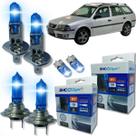 Kit 6 lâmpadas super brancas 8500k farol alto baixo e lanterna h7 h1 t10 duplo foco kit shocklight