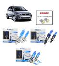 Kit 6 Lampadas Super Brancas Farol Alto/Baixo/Milha Modelo H7 H1 H3 GM Novo Corsa Ano 2002 a 2020